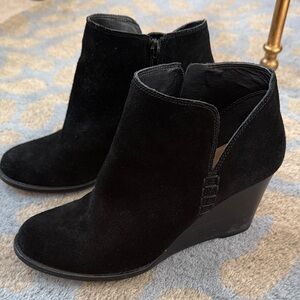 Lucky Brand Black Suede Ankle Booties